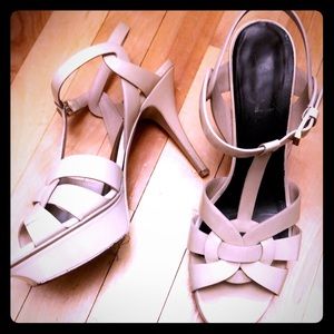 YSL patent leather platform heels